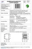 A technical data sheet with diagrams and specifications for an electrical component. Produktbild-Vorschau