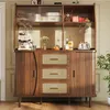 Flieks Hochwertiger Buffetschrank mit Rattanoptik & Produktbild-Vorschau 3