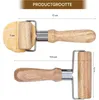 Antihaft-Holz-Teigrolle 2 Stück in T-Form mit Griff für Produktbild-Vorschau 2