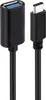 A black USB-C to USB-A adapter cable is shown against a white background. Anteprima dell’immagine prodotto