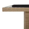 vidaXL Gartentisch mit Glasplatte Beige Poly Rattan & Produktbild-Vorschau 6