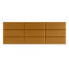 A row of brown upholstered wall panels against a white background. Anteprima dell’immagine prodotto