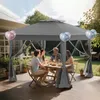 QEENTOE 4x4m Pop-Up Gartenpavillon Metall mit Produktbild-Vorschau 9