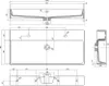 AQUATIC Waschtisch, Gussmarmor, 100x46cm, 2x Armaturloch, Produktbild-Vorschau 4