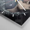 Wanduhr - Quadrat - Glasuhr - Weiblich modell posieren Produktbild-Vorschau 5