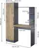 A diagram of a desk with dimensions indicated by measurement lines and text. Náhľad obrázku produktu
