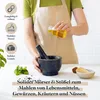 GOURMEO Mörser mit Stößel - Set in Groß aus Massivem Granit Produktbild-Vorschau 5