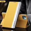 A yellow iPhone case is displayed in a studio setting, with another phone case visible in the background. Produktbild-Vorschau
