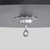 A close-up view of a metal hook and mounting bracket attached to a flat surface, likely a ceiling or a piece of equipment. Produktbild-Vorschau