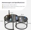 Home Heaven® Couchtisch Rund Schwarz Marmor 2er Set – Produktbild-Vorschau 5