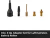 A set of adapters for inflating items like mattresses, balls, and tires. Voir les images du produit