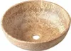 A round ceramic sink with a textured, leaf-like pattern in shades of brown and beige. Náhľad obrázku produktu
