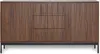 A front view of a wooden sideboard with a textured design. Anteprima dell’immagine prodotto
