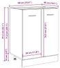 vidaXL Spodní skříňka Lyon Artisan dub 60x46x81,5 cm Náhled obrázku produktu 8