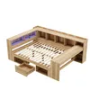 Merax Kinderbett 140x200cm mit LED und USB, Holzbett mit Produktbild-Vorschau 13