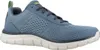 A side view of a blue Skechers sneaker against a white background. Voir les images du produit