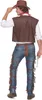 Costume classico da cowboy Wild West marrone-bianco - M Anteprima dell’immagine prodotto 4