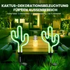 2er Set Kaktus Solar Gartenstecker – wasserdichte Neon LED Produktbild-Vorschau 6