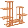 vidaXL Stojak na kwiaty 95x25x96 cm z litego drewna Podgląd zdjęcia produktu 1