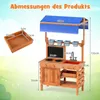 Kuchnia dla dzieci COSTWAY, kuchnia ogrodowa z daszkiem Podgląd zdjęcia produktu 2