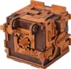A 3D wooden puzzle box with intricate mechanical details. Produktbild-Vorschau