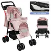 Klappbar Hundewagen 2 in 1 Hundebuggy Bis 20kg,Pet Stroller Produktbild-Vorschau 4