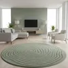 TapisTrend Designerteppich Grün 200 cm rund Moderner runder Produktbild-Vorschau 2