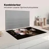 KitchenYeah© Herdabdeckplatte Katze - Blumen - Kunst , Produktbild-Vorschau 3
