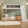 MODFU Kindebett 90×200/90×190 cm Etagenbett mit Rutsche und Produktbild-Vorschau 2