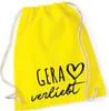 Huuraa Turnbeutel Gera verliebt 12 Liter Yellow Baumwolle Produktbild-Vorschau 1