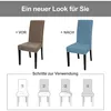 Stuhlhussen 4er Set Stretch Graublau Elastisch Waschbar für Produktbild-Vorschau 5