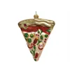 Christbaumschmuck Glas Pizza Ecke 10,1cm gold / creme Produktbild-Vorschau 1