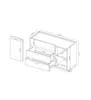 Kommode Teo – 3 Schubladen & 1 Tür – Grafit – 120×73×47 cm Produktbild-Vorschau 4