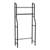 A black metal shelving unit, likely for a bathroom, is shown against a white background. Produktbild-Vorschau
