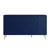 AX LIVING Kommode mit Türen Rorene 156 cm Blau Gold Modern Produktbild-Vorschau 3