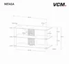 VCM TV Möbel | Lowboard | Kabelführung | Maße H. 45 x B. 95 Produktbild-Vorschau 7