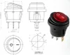 LED Wippschalter 12V IP65 rund Ø20mm EIN/AUS rot beleuchtet Produktbild-Vorschau 7