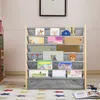 Bücherregal für kinder 75x30x76cm aus Baumwolle Leinen und Produktbild-Vorschau 6