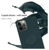 A dark green phone case with a ring holder is shown, with dark liquid splashing around it. Produktbild-Vorschau
