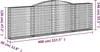Gabionen mit Hochbogen 5 Stk. 400x30x120/140cm Verzinktes Produktbild-Vorschau 6