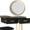 Vicco Schminktisch Zoey, 120 cm mit LED Spiegel und Hocker, Produktbild-Vorschau 6
