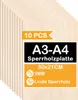 Jayseuw 10 x A3/A4 fogli di legno | 300 x 210 x 3 mm | Anteprima dell’immagine prodotto 9