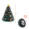 A decorated Christmas tree figurine with a measurement indicator and a close-up of its base. Produktbild-Vorschau