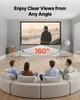 Four people are sitting on a curved sofa watching a projection screen in a living room. Anteprima dell’immagine prodotto