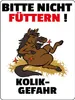 vianmo Holzschild 40x30 cm bitte nicht füttern Pferd Kolik Produktbild-Vorschau 1