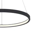 LED Hängeleuchte, Ring-Design, schwarz-matt, opal, 38,5 cm Produktbild-Vorschau 4