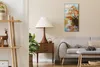 Wandbild Leinwand Bilder mit Uhr 30x60 Malerei Bäume Fluss Produktbild-Vorschau 3