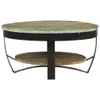 Tavolino con ripiano in legno massiccio antico 65x32 cm Anteprima dell’immagine prodotto 9