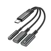 USB-C-Audioadapter 3-in-1, Typ-C-auf-Klinke-Adapter mit Produktbild-Vorschau 1