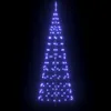 vidaXL Arbre de Noël LED avec piquets de terre bleu 250 cm Voir les images du produit 4